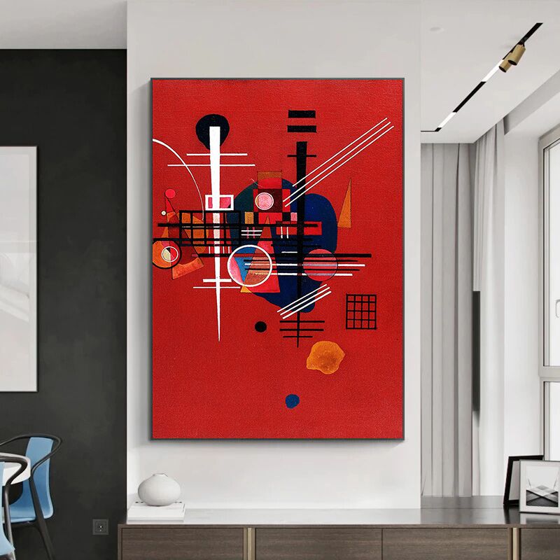 Wall Stickers For Living Room Wall Art Stickers For Living Room   Wassily Kandinsky Abstract Canvas Art Posters And Print Modular Canvas Paintings On The Wall For Living 